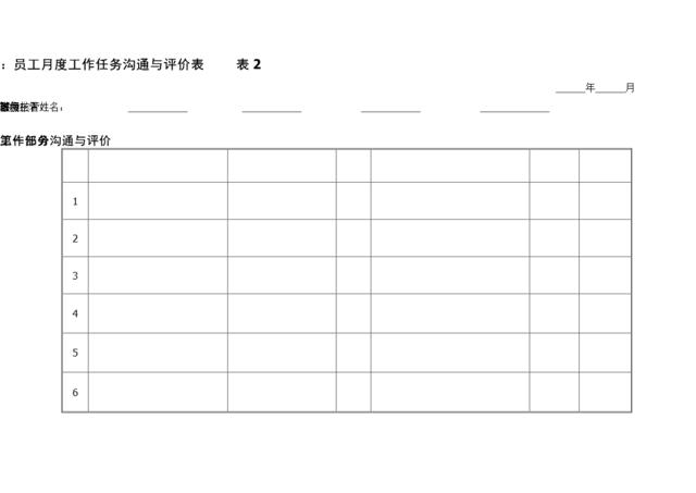 员工-月度-计划&评价表