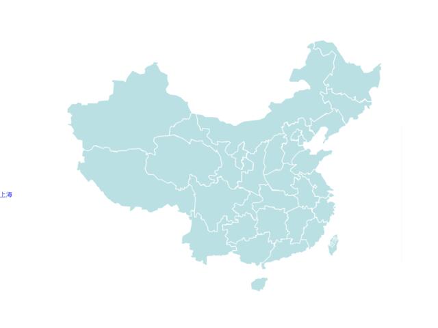 中国陆地行政地图示意