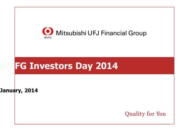三菱日联金融集团MUFJ-201401-InvestorsDay2014sides