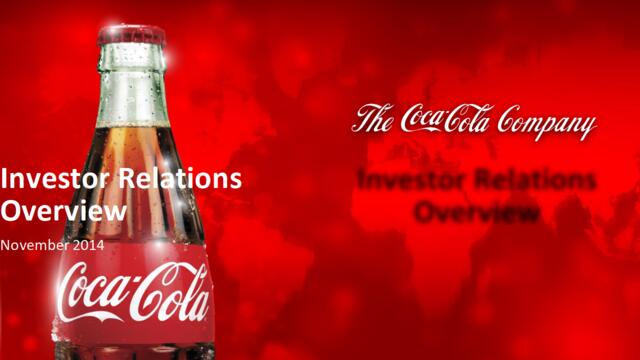 可口可乐CocaCoa-201411_InvestorReationsOverview