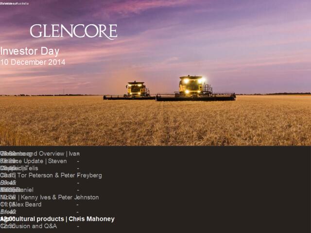 嘉能可公司Gencore-201412-Investor-Day-Agricutura-Products