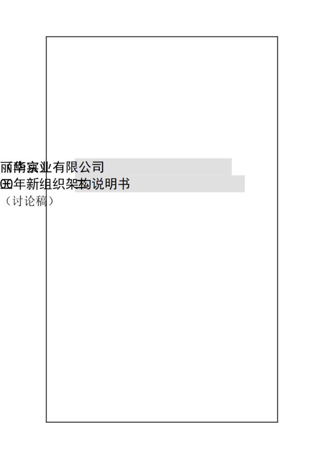 【实例】丽华实业（南京）有限公司二OO三年新组织架构说明书