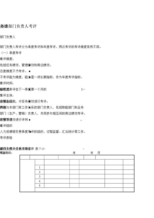 【实例】奥康部门负责人考评办法（DOC5页）