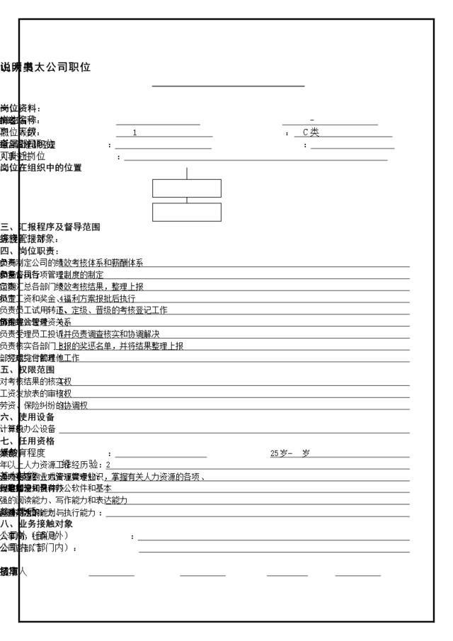 atzh-03工作说明书绩效助理A