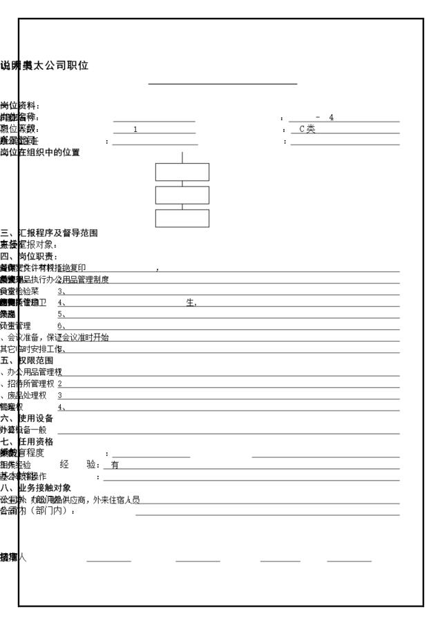 atzh-14工作说明书内勤