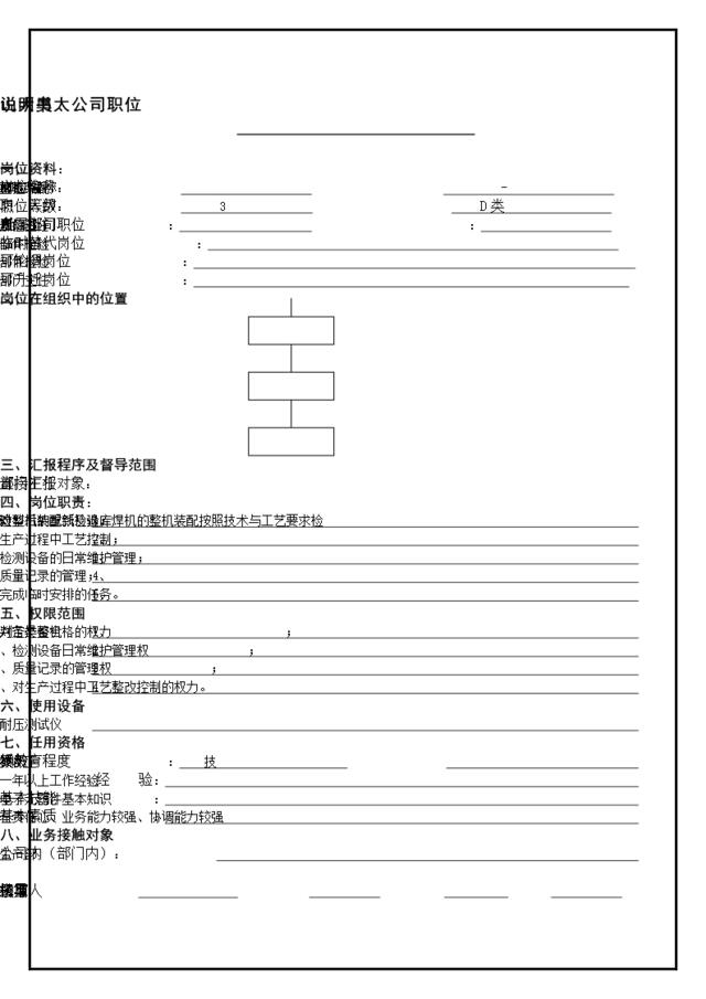 ATZJ-08职位说明书整机装配