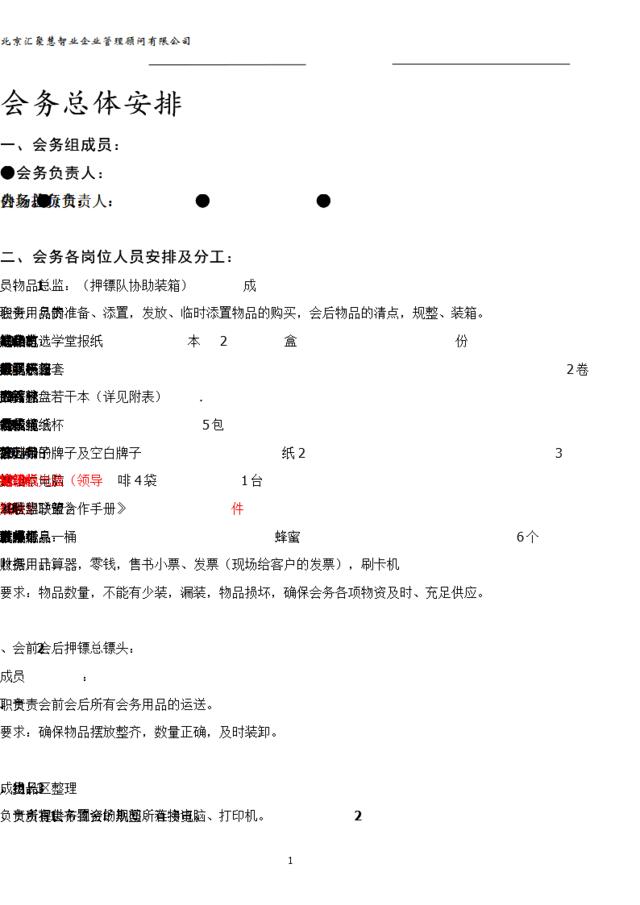 大型会议会务实用流程