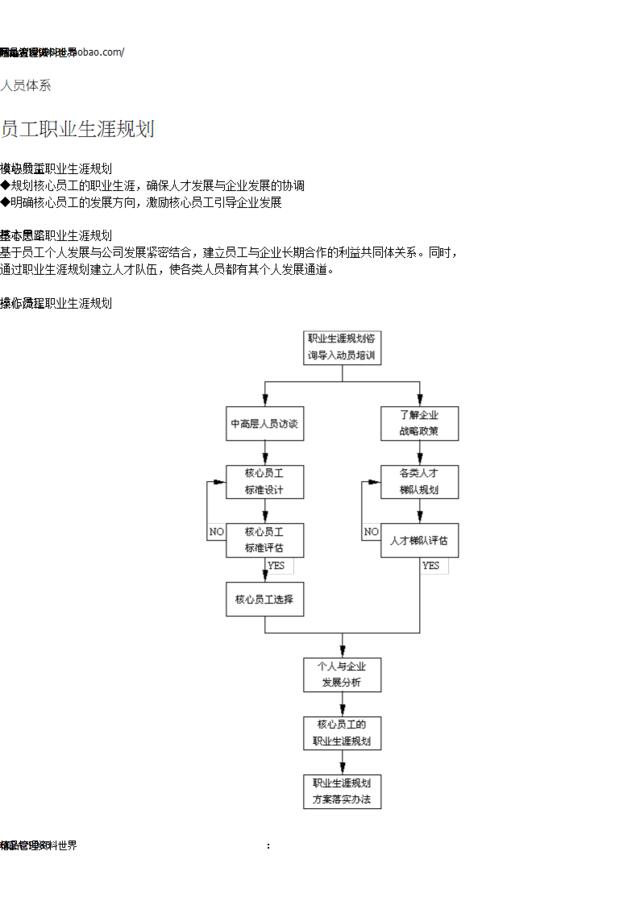 人员体系-员工职业生涯规划