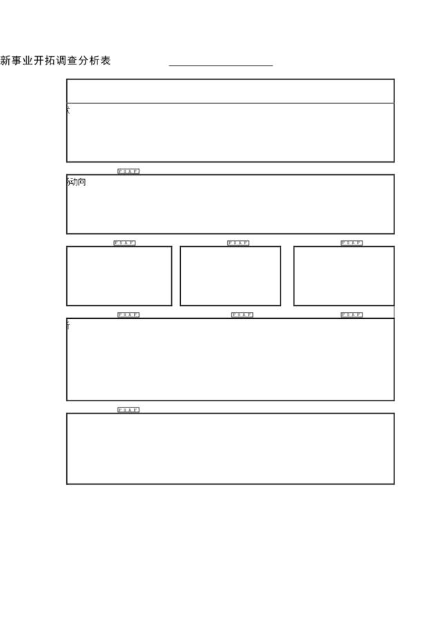 新事业开拓调查分析表