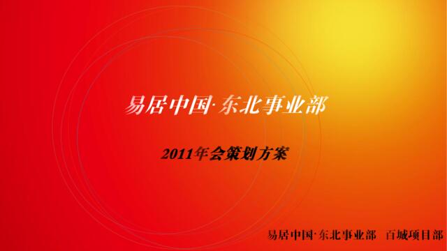 易居中国2011年企业年会策划方案（大气宽屏）