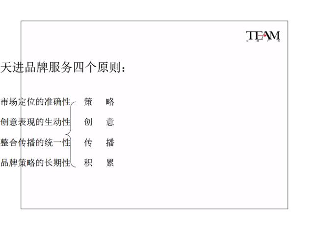 天进品牌服务四个原则