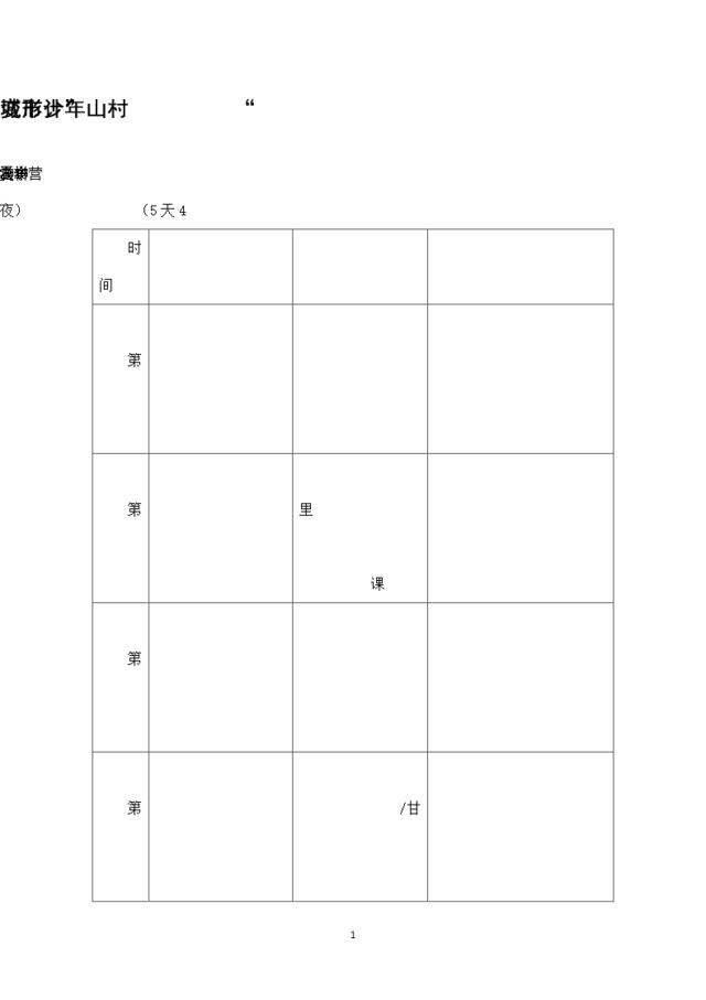 “变形计”农耕游学夏令营方案