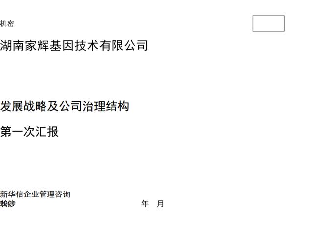 发展战略及公司治理结构第一次汇报