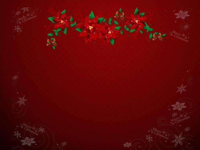 圣诞节PPT模板_深红色背景