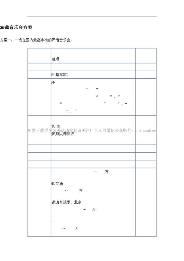 2005专业音乐会方案