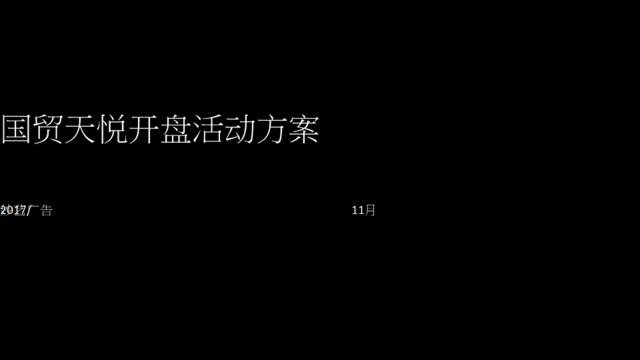 2017国贸天悦开盘活动方案