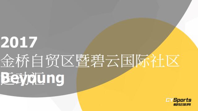 2017金桥自贸区暨碧云国际社区Beyoung运动汇方案