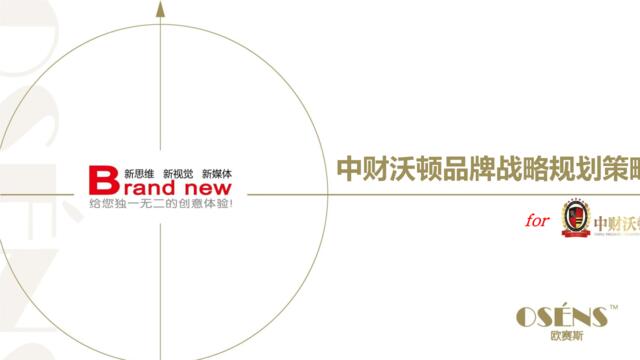 欧赛斯中财沃顿品牌战略规划思路方案new