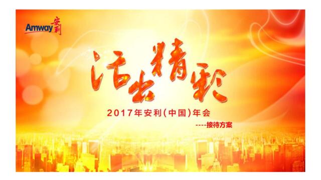 2017安利年会活动策划接待方案-155P