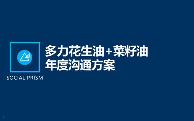 2018-2019年多力花生油媒介投放执行全案