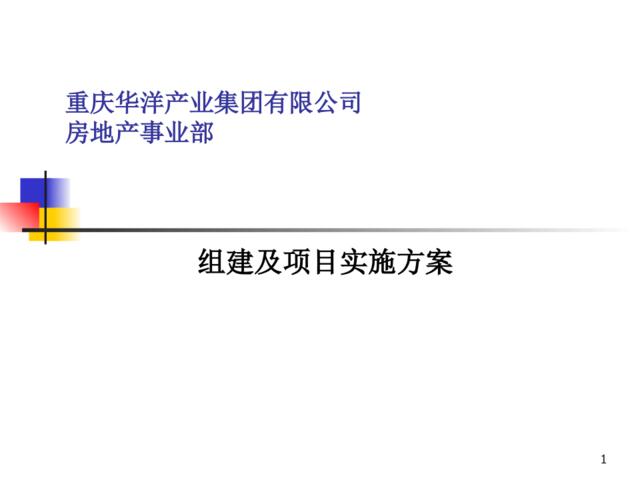 【实例】重庆华洋产业集团有限公司-房地产事组建及项目实施方案-99页