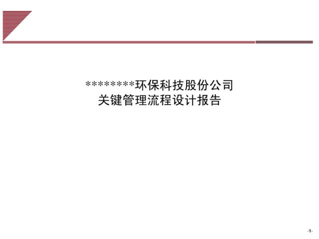 51关键管理流程设计报告