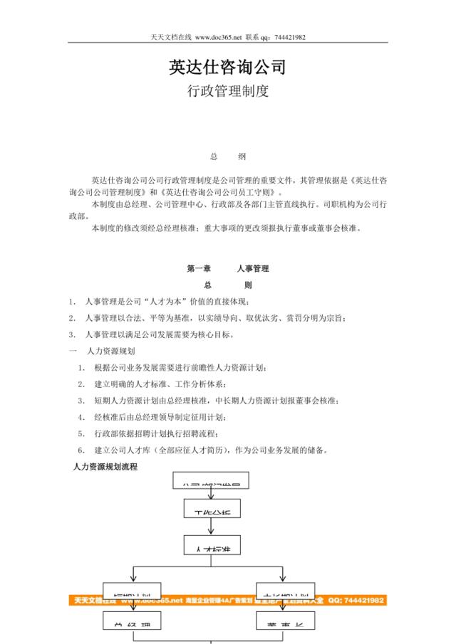 【实例】上海英达仕咨询公司-行政管理制度-31页