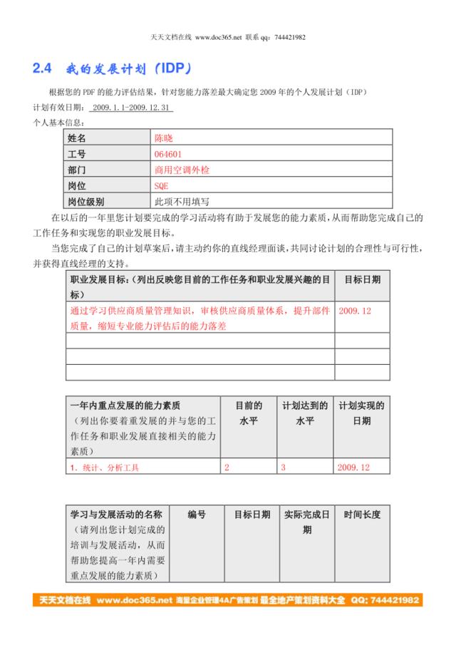 我的IDP(陈晓-商用外检SQE)