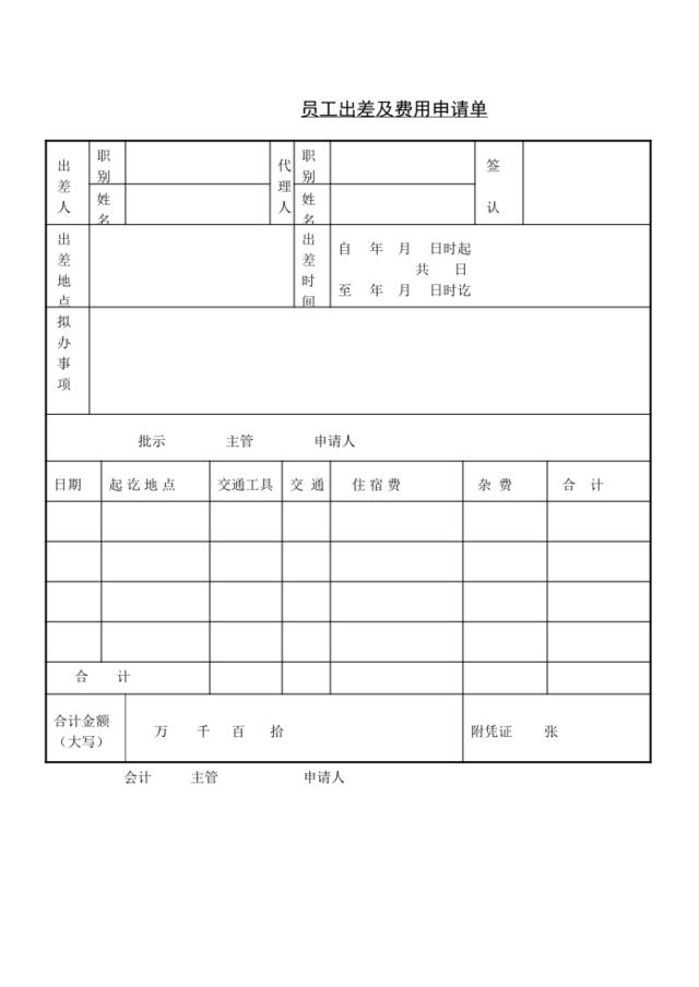 第十七节员工出差及费用申