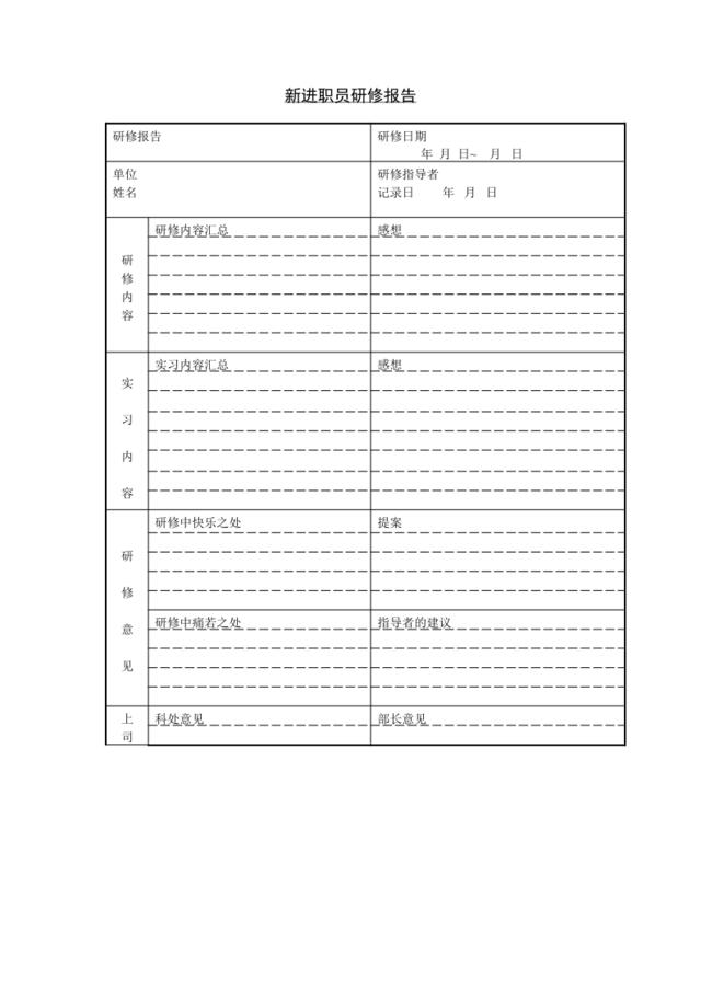 第三十二节新进职员研修报告