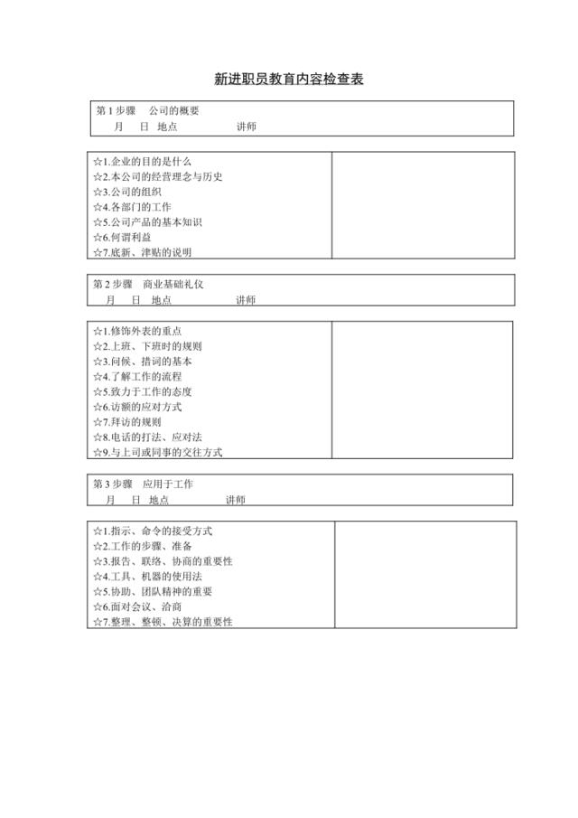 第二十二节新进职员教育内