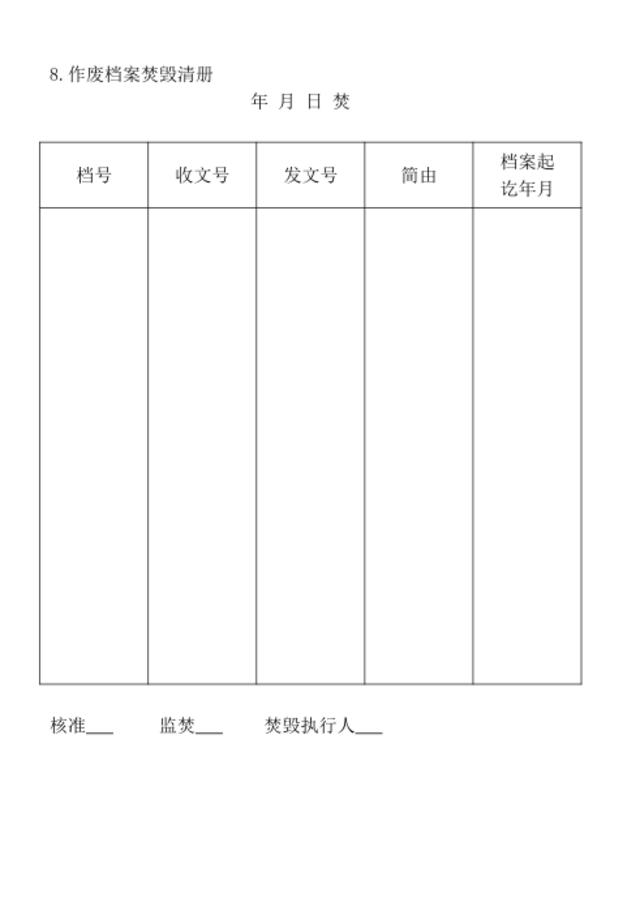 08.作废档案焚毁清册