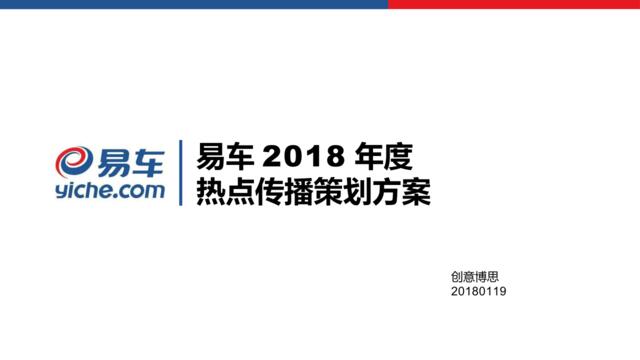 2018易车热点传播年度策划方案