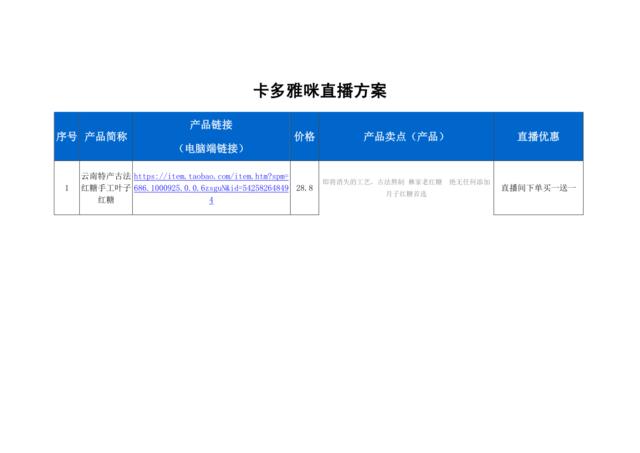 [营销星球]卡多雅咪直播策划方案