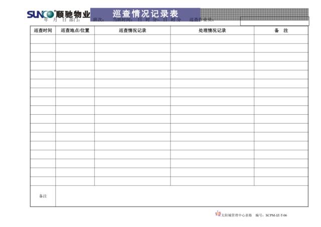 T06巡查情况记录表