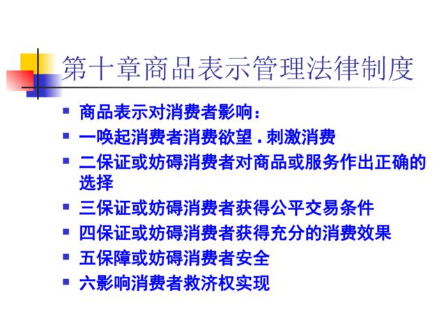 商品表示管理法律制度