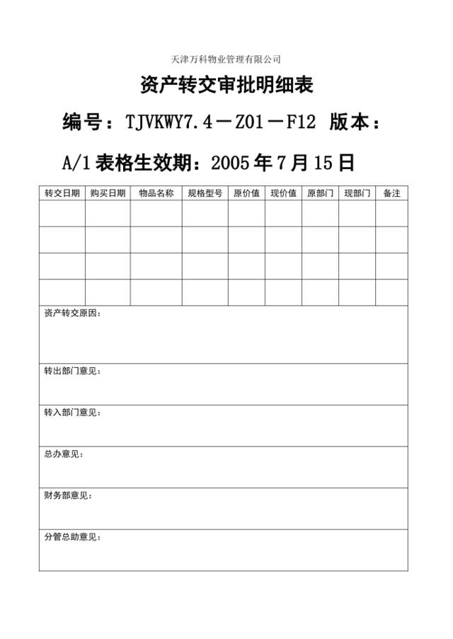 7.4-Z01-F12资产转交审批明细表