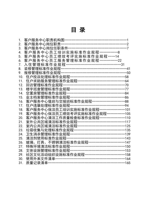 工作手册目录