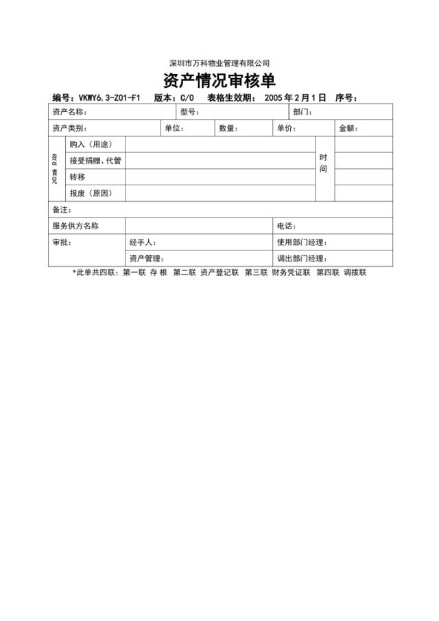 6.3-Z01-F1资产情况审核单