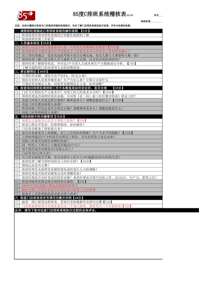 101130排班稽核表及指引