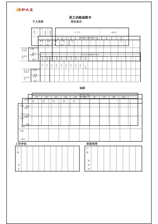 员工训练追踪卡(新)
