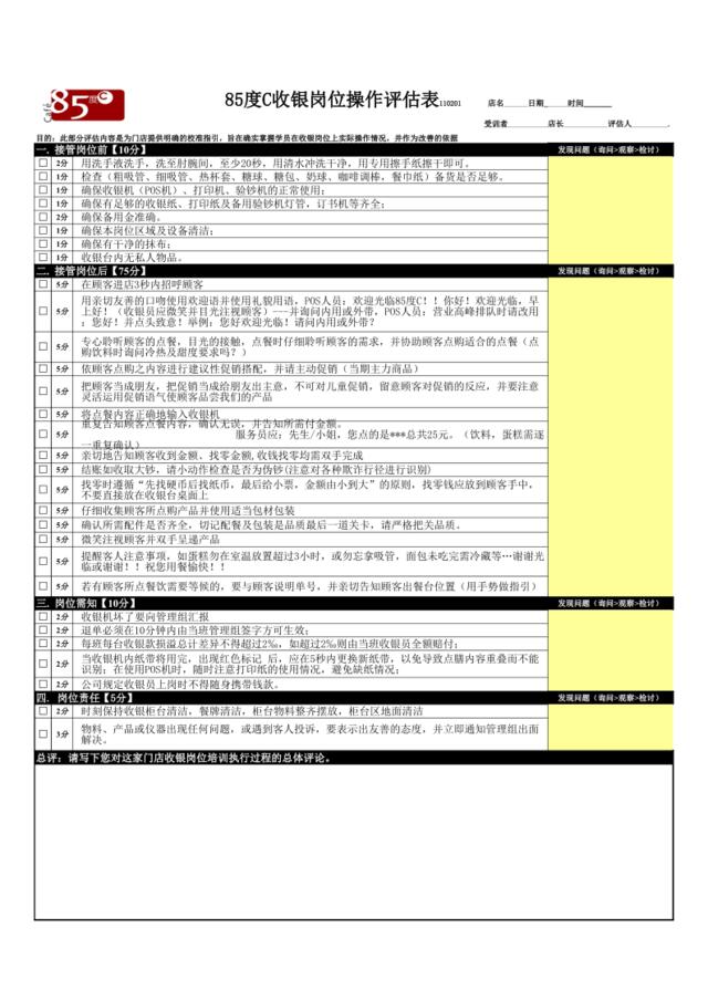 110201岗位操作评估表