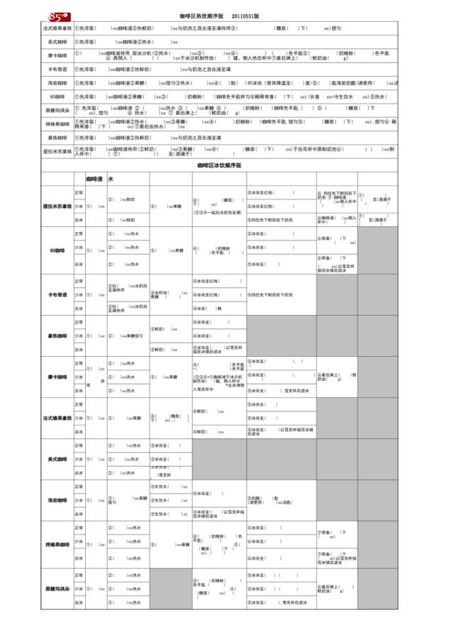 快速版调理手册空白试卷--20110531版