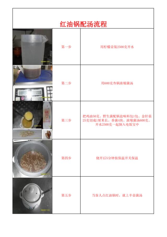 送客人的菌汤操作流程