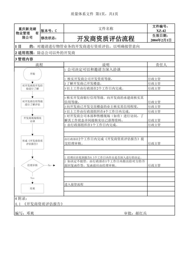 XZ-42开发商资质评估流程