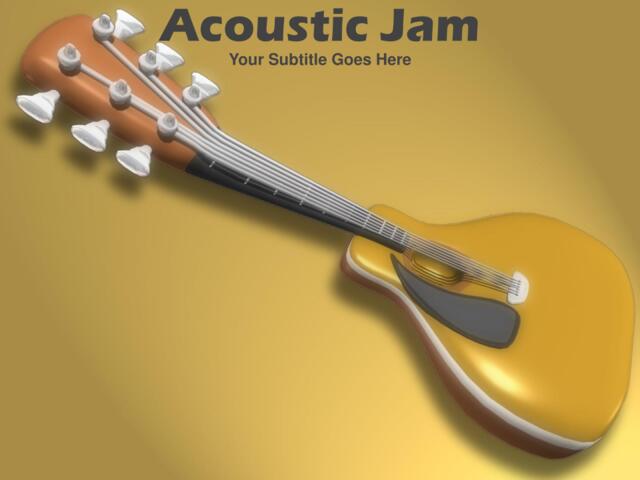 音乐艺术PPT模板acoustic_jam005
