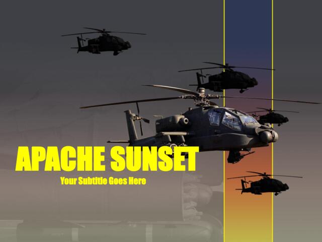 运输行业PPT模板apache_sunset005