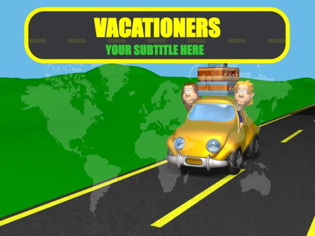 运输行业PPT模板vacationers033