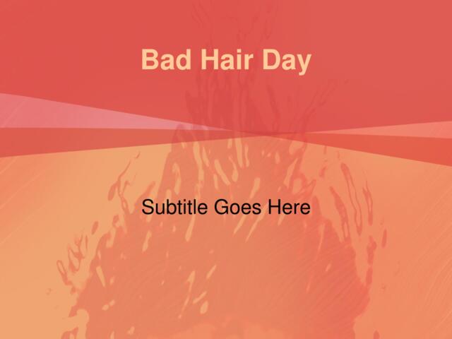 抽象精品ppt模板bad_hair_day083