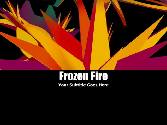 抽象精品ppt模板frozen_fire036